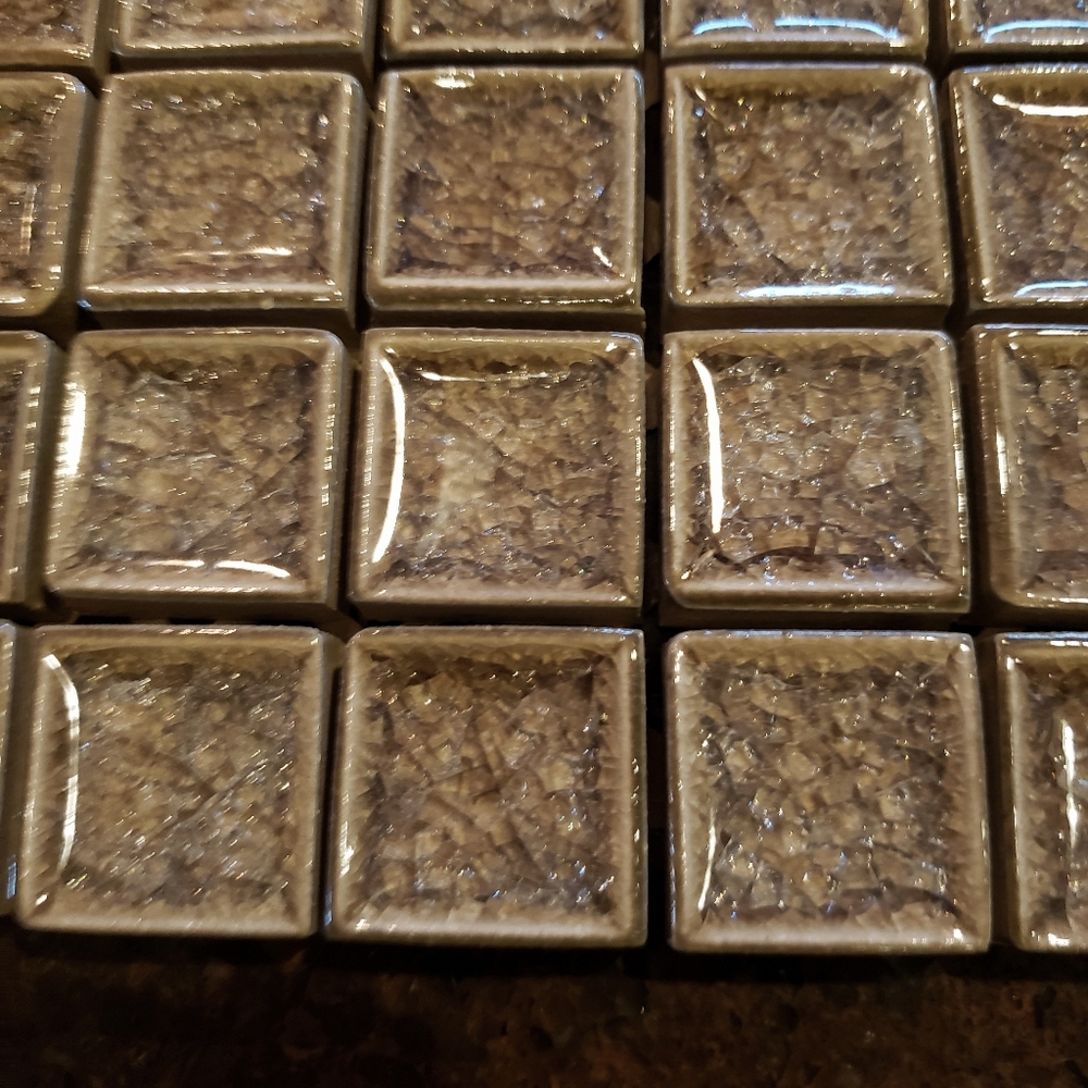 NEW Luxe Crushed Glass Mosaics 1" X 1" 60 Pcs.